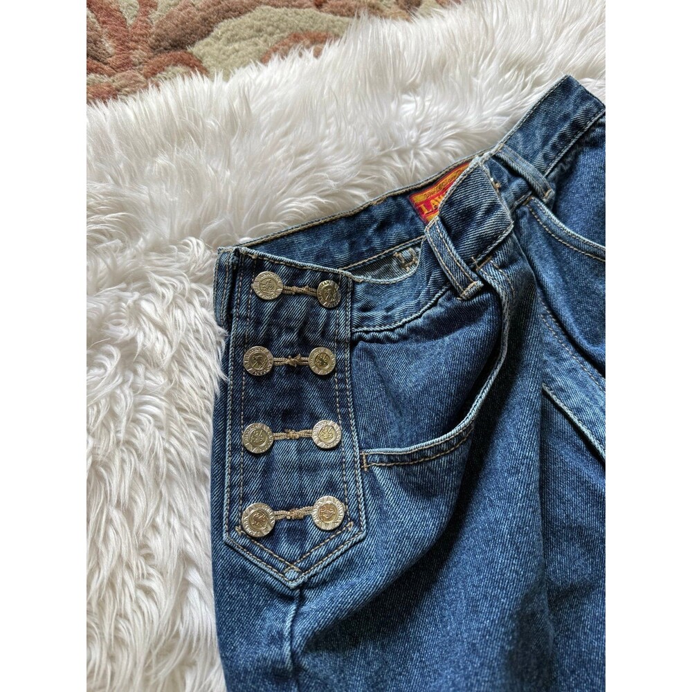 Classic Dark Blue Straight Leg Women's Jeans - Picture 6 of 9
